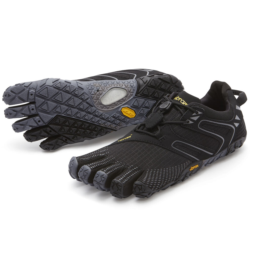 Vibram Fivefingers V-Trail Womens Trail Running Shoes Black/Grey Australia (TMS305248)